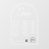 Minimale openingsuren transparante raamfolie raamsticker (Vel)