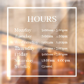 Minimale openingsuren transparante raamfolie raamsticker (Vel 2)