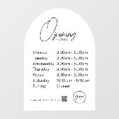 Minimale openingsuren transparante vensterfolie raamsticker (Vel)