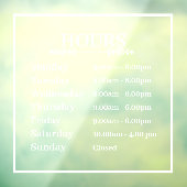 Minimale openingsuren Transparante vensterstickers Raamsticker (Vel 3)