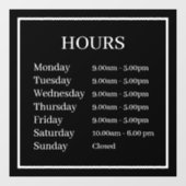 Minimale openingsuren venster sticker (Vel)