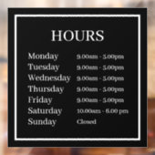 Minimale openingsuren venster sticker (Vel 2)