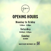 Minimale openingsuren witte raamfolie raamsticker (Vel 3)