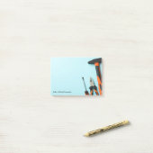 Minimale opmerkingen na de introductie van de over post-it® notes (Op bureau)