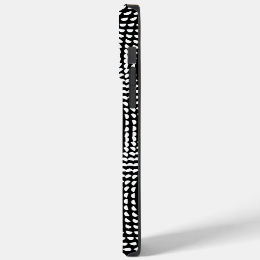 Minimale optische illusie in zwart-wit met golving Case-Mate iPhone case (Achterkant / Links)