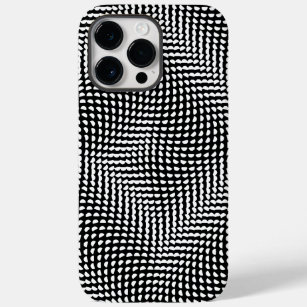 Minimale optische illusie in zwart-wit met golving Case-Mate iPhone 14 pro max hoesje