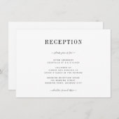 Minimale opvang van bruine en zwarte bruiloften informatiekaartje (Voorkant / Achterkant)