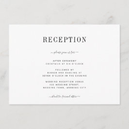 Minimale opvang van bruine en zwarte bruiloften informatiekaartje