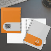 Minimale Oranje accenten Initialen Grijs Afspraak Planner