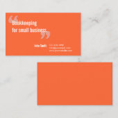 Minimale Oranje accountservice Visitekaartje (Voorkant / Achterkant)