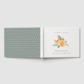 Minimale oranje blad Boho blad bruiloftsborrel Gastenboek (Volledig)