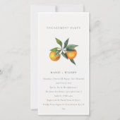 Minimale Oranje Boho Botanische Trouw Uitnodiging (Voorkant)