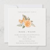 Minimale oranje boho botanische uitnodiging voor v (Voorkant)