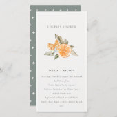 Minimale Oranje Boho-olievleeistoestellen — Uitnod Bedankkaart (Voorkant / Achterkant)