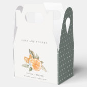 Minimale Oranje Botanische Boho Love Bedankt Weddi Bedankdoosjes (Geopend)