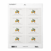 Minimale Oranje Botanische Boho Love Bedankt Weddi Etiket (Full Sheet)