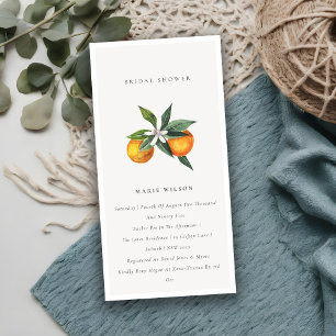 Minimale Oranje botanische Boho-Vrijgezellenfeest Bedankkaart