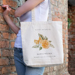 Minimale Oranje botanische Leafy Boho Baby shower Tote Bag<br><div class="desc">Als u nog meer aanpassingen nodig hebt,  kunt u mij op yellowfebstudio@gmail.com vrij klikken.</div>