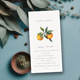 Minimale Oranje botanische stelletschotel Bedankkaart