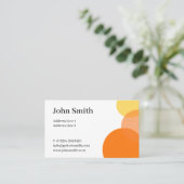 Minimale Oranje cirkels Oceanië Visitekaartje (Staand voorkant)