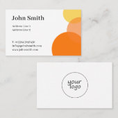 Minimale Oranje cirkels Oceanië Visitekaartje (Voorkant / Achterkant)