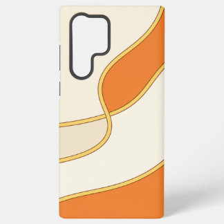 Minimale oranje curve hoesje voor telefoon samsung galaxy hoesje