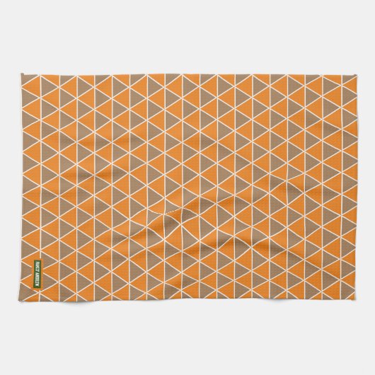 Minimale oranje en bruine landstijl theedoek (Horizontaal)