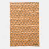Minimale oranje en bruine landstijl theedoek (Verticaal)