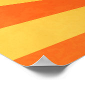 Minimale Oranje gele zonnestralen Poster (Hoek)