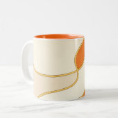 Minimale oranje golf accent mok (Voorkant links)