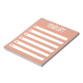 Minimale Oranje roze witte eenvoudige meid om een  Notitieblok (Linkerzijde)