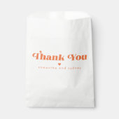 Minimale Oranje Typografie Naam Dank u wel Bedankzakje (Voorkant)