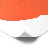 Minimale Oranje ventilatorkunsttekening Poster (Hoek)