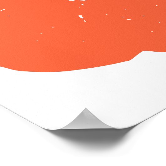 Minimale Oranje ventilatorkunsttekening Poster (Hoek)