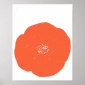 Minimale Oranje ventilatorkunsttekening Poster (Voorkant)