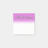 Minimale Orchid Background + Forest Green Name Post-it® Notes (Voorkant)