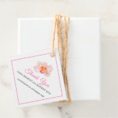 Minimale orchidee roze witte bruiloft dank u bedankjes labels (In situ)