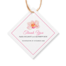 Minimale orchidee roze witte bruiloft dank u