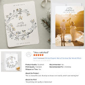 Minimale organische kerstfeestfoto feestdagenkaart