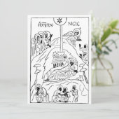 Minimale orthodoxe kerststal bedankkaart (Staand voorkant)