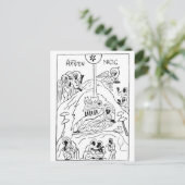 Minimale orthodoxe kerststal briefkaart (Staand voorkant)