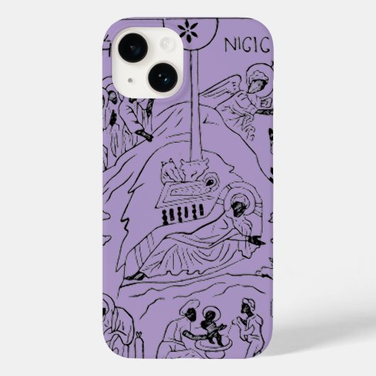 Minimale orthodoxe kerststal Case-Mate iPhone case (Achterkant)