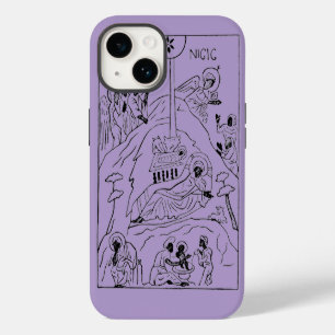 Minimale orthodoxe kerststal iPhone 14 hoesje