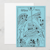 Minimale orthodoxe kerststal kaart (Voorkant / Achterkant)