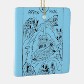 Minimale orthodoxe kerststal keramisch ornament (Rechts)