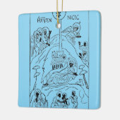 Minimale orthodoxe kerststal keramisch ornament (Links)
