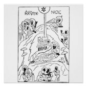 Minimale orthodoxe kerststal perfect poster (Voorkant)