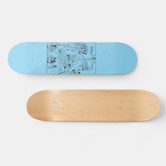 Minimale orthodoxe kerststal persoonlijk skateboard (Horizontaal)