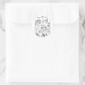 Minimale orthodoxe kerststal ronde sticker (Tas)