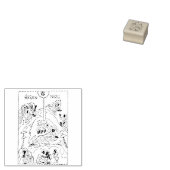 Minimale orthodoxe kerststal rubberstempel (Gestempeld)
